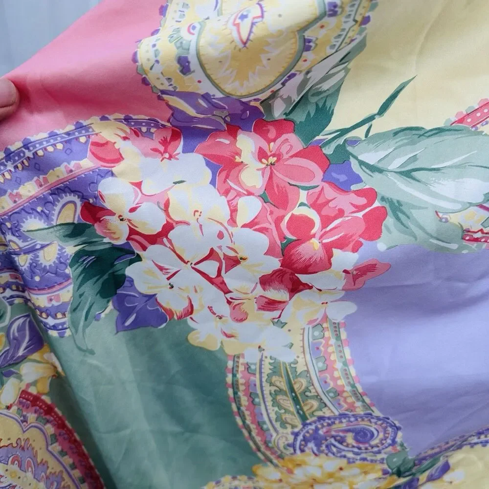 1960’s Vintage Mary McFadden House Dress‎ Kaftan Muu Muu Floral Print size M